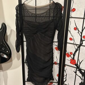 BCBG lined mesh dress